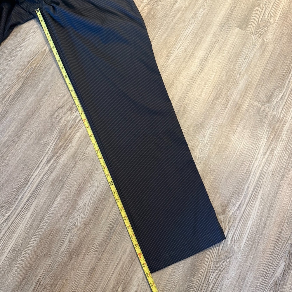 Nike Mens 36/34 Dri Fit Golf Pants Pinstripe Black - Picture 10 of 11